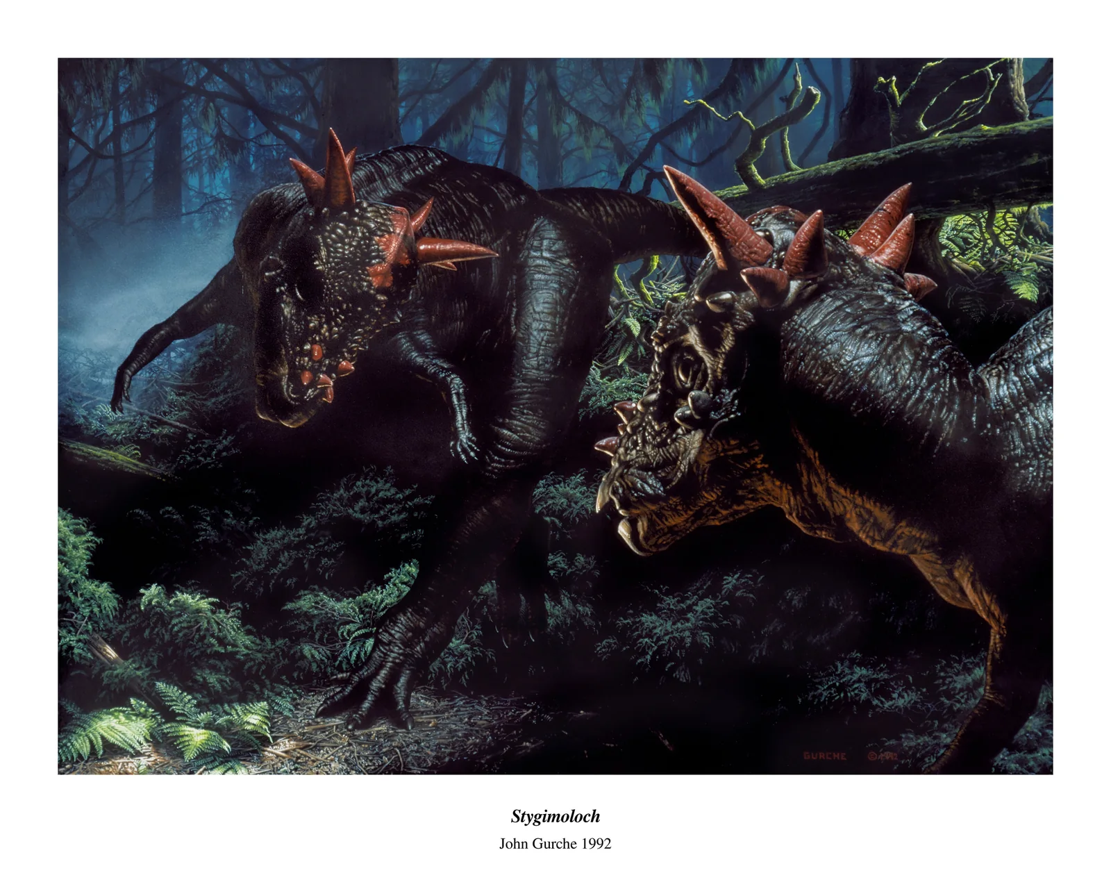 The printed sheet, showing the full poster with its border and caption.